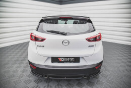 Heck Ansatz Flaps Diffusor passend für Mazda CX-3 schwarz Hochglanz