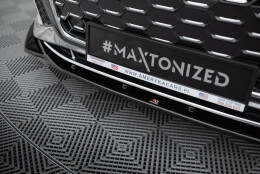 Cup Spoilerlippe Front Ansatz V.1 passend für Audi S5 / A5 S-Line F5 Facelift schwarz Hochglanz