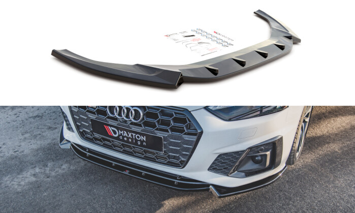 Maxton Design Frontlippe für Audi A5 8T S5S-Line Facelift schwarz  strukturiert - online kaufen bei CFD