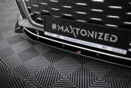 Cup Spoilerlippe Front Ansatz V.2 passend für Audi S5 / A5 S-Line F5 Facelift schwarz Hochglanz
