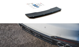 Mittlerer Cup Diffusor Heck Ansatz DTM Look für Audi S5 Sportback / Coupe F5 Faceliftt schwarz matt