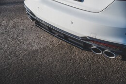 Mittlerer Cup Diffusor Heck Ansatz DTM Look für Audi S5 Sportback / Coupe F5 Faceliftt schwarz matt