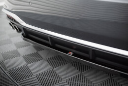 Mittlerer Cup Diffusor Heck Ansatz passend für Audi S5 Sportback / Coupe F5 Facelift schwarz Hochglanz