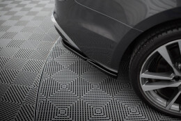 Heck Ansatz Flaps Diffusor passend für Audi S5 Sportback / Coupe F5 Facelift schwarz Hochglanz