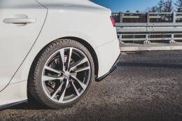 Heck Ansatz Flaps Diffusor für Audi S5 / A5 S-Line Sportback F5 Facelift Carbon Look