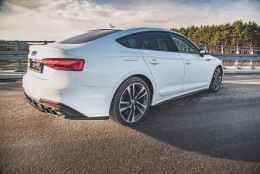 Seitenschweller Ansatz Cup Leisten passend für Audi S5 / A5 S-Line Sportback F5 Facelift schwarz Hochglanz