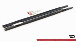 Seitenschweller Ansatz Cup Leisten passend für Audi S5 / A5 S-Line Sportback F5 Facelift schwarz Hochglanz