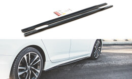 Seitenschweller Ansatz Cup Leisten für Audi S5 / A5 S-Line Sportback F5 Facelift Carbon Look