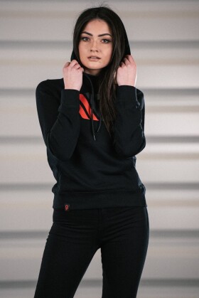 Maxton Design® Black Hoodie Damen