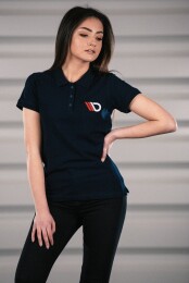 Maxton Design® Navy Blue Polo Shirt Damen