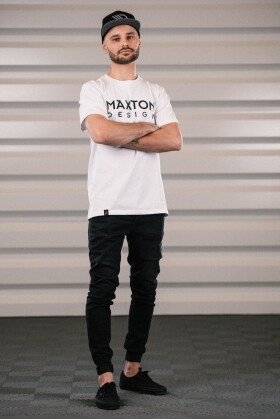 Maxton Design® White T-Shirt Herren L