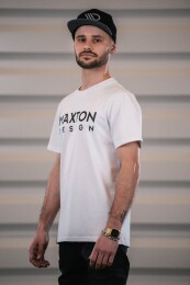 Maxton Design® White T-Shirt Herren L