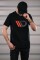 Maxton Design® Black T-Shirt Herren Logo Rot-Schwarz M