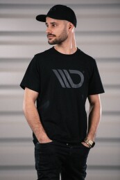 Maxton Design® Black T-Shirt Herren Logo Schwarz S