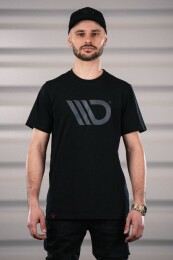 Maxton Design® Black T-Shirt Herren Logo Schwarz 2XL