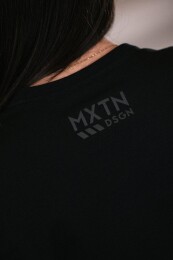 Maxton Design® Black T-Shirt Damen Logo Schwarz XS