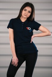 Maxton Design® Navy Blue Polo Shirt Damen XS
