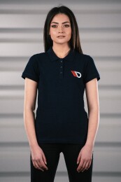 Maxton Design® Navy Blue Polo Shirt Damen S
