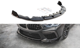 Cup Spoilerlippe Front Ansatz +Flaps V.1 für BMW M8 Gran Coupe F93 / Coupe F92 schwarz Hochglanz