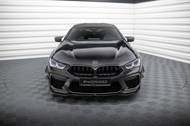Cup Spoilerlippe Front Ansatz V.2 passend für BMW M8 Gran Coupe F93 / Coupe F92 schwarz Hochglanz