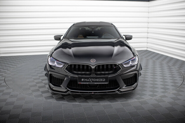 Cup Spoilerlippe Front Ansatz V.3 passend für BMW M8 Gran Coupe F93 / Coupe F92 schwarz Hochglanz