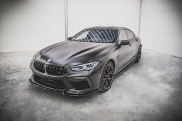 Cup Spoilerlippe Front Ansatz V.3 für BMW M8 Gran Coupe F93 / Coupe F92 schwarz Hochglanz