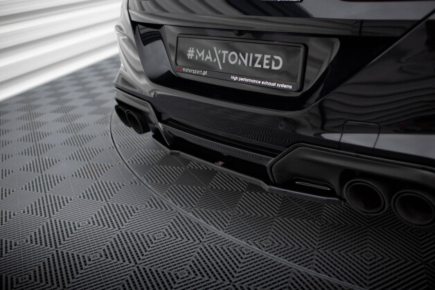 Mittlerer Cup Diffusor Heck Ansatz passend für BMW M8 Gran Coupe F93 / Coupe F92 schwarz Hochglanz