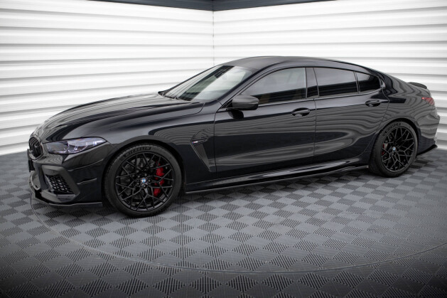 Seitenschweller Ansatz Cup Leisten V.2 für BMW M8 Gran Coupe F93 / 8 Gran Coupe M-Paket G16 schwarz Hochglanz