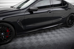 Seitenschweller Ansatz Cup Leisten V.2 passend für BMW M8 Gran Coupe F93 / 8 Gran Coupe M-Paket G16 schwarz Hochglanz