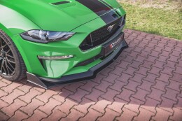 Street Pro Cup Spoilerlippe Front Ansatz V.2 für Ford Mustang GT MK6 Facelift SCHWARZ