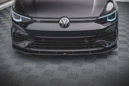 Cup Spoilerlippe Front Ansatz V.1 für VW Golf R Mk8 schwarz matt