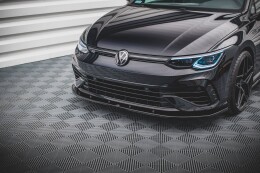 Cup Spoilerlippe Front Ansatz V.1 für VW Golf R Mk8 schwarz matt