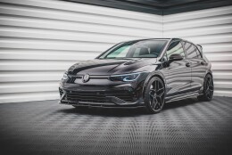 Cup Spoilerlippe Front Ansatz V.1 für VW Golf R Hatchback / Variant  Mk8 schwarz Hochglanz