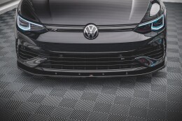 Cup Spoilerlippe Front Ansatz V.1 für VW Golf R Mk8 schwarz Hochglanz