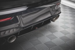 Mittlerer Cup Diffusor Heck Ansatz passend für VW Golf R Mk8 schwarz Hochglanz
