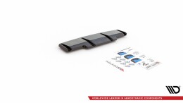 Mittlerer Cup Diffusor Heck Ansatz passend für VW Golf R Mk8 schwarz Hochglanz
