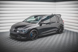 Seitenschweller Ansatz Cup Leisten für V.1 für VW Golf R Hatchback Mk8 Facelift schwarz Hochglanz