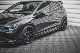 Seitenschweller Ansatz Cup Leisten für V.1 für VW Golf R Hatchback Mk8 Facelift schwarz Hochglanz