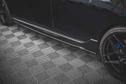 Seitenschweller Ansatz Cup Leisten für VW Golf R Mk8 schwarz Hochglanz