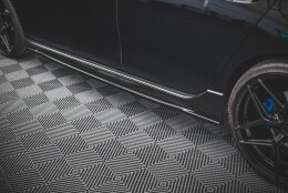 Seitenschweller Ansatz Cup Leisten V.1 passend für VW Golf R Mk8 schwarz Hochglanz