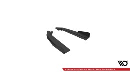Street Pro Heck Ansatz Flaps Diffusor V.1 + Flaps passend für Ford Mustang GT Mk6 Facelift rot+ Hochglanz Flaps