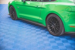 Street Pro Seitenschweller Ansatz Cup Leisten V.1 passend für Ford Mustang GT Mk6 Facelift SCHWARZ