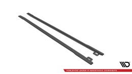 Street Pro Seitenschweller Ansatz Cup Leisten V.1 passend für Ford Mustang GT Mk6 Facelift SCHWARZ