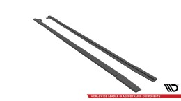 Street Pro Seitenschweller Ansatz Cup Leisten V.1 passend für Ford Mustang GT Mk6 Facelift SCHWARZ