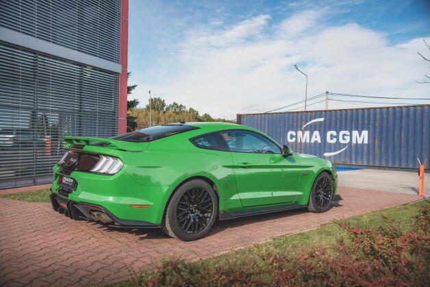 Street Pro Seitenschweller Ansatz Cup Leisten V.2 passend für Ford Mustang GT Mk6 Facelift rot