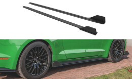 Street Pro Seitenschweller Ansatz Cup Leisten V.2 passend für Ford Mustang GT Mk6 Facelift rot