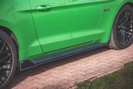 Street Pro Seitenschweller Ansatz Cup Leisten V.2 passend für Ford Mustang GT Mk6 Facelift rot