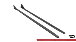 Street Pro Seitenschweller Ansatz Cup Leisten V.2 passend für Ford Mustang GT Mk6 Facelift rot