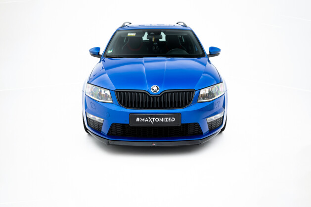 Cup Spoilerlippe Front Ansatz V.2 passend für Skoda Octavia RS Mk3 schwarz Hochglanz