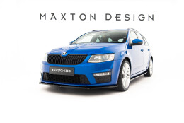Cup Spoilerlippe Front Ansatz V.1 passend für Skoda Octavia RS Mk3 schwarz Hochglanz